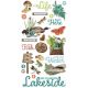 Simple Vintage Lakeside Chipboard Stickers 6 inch X12 inch 