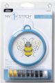 Bucilla My 1st Stitch Mini Counted Cross Stitch Kit 3 Inch Frame Bee 14 Count 