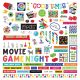 Family Fun Night Stickers 12 inch X12 inch Elements