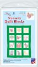 Jack Dempsey Stamped White Nursery Quilt Blocks 9 inch X9 inch 12 Per Pkg Around The Farm