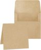 Graphic 45 Staples Square Card 5.25 inch X5.25 inch With Envelope Kraft