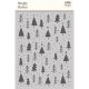 Simple Stories Boho Christmas Stencil 6 inch X8 inch Pine Trees