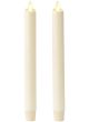 Flameless Candles Unscented Waxdipped Taper Ivory 8 Inches