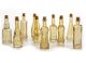 Darice Amber Colored Mini Glass Bottles with Corks Assorted Shapes and Sizes