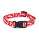 Casual Canine Pooch Patterns Dog Collars 10-16 in Red Bone