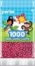 Perler Striped Beads 1000 Per Pkg Cherry