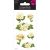 SandyLion Essentials Handmade Stickers White Roses 6 Per Pkg