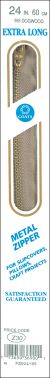 Coats Extra Long Metal Zipper 24 inch Dogwood