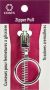 Coats Zipper Pull Silver 1 Inch Ring