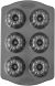 Excelle Elite Mini Fluted Bundt Pan 6 Cavity 4 inch X1.75 inch 1 Pack of 1 Piece