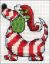 Design Works Counted Cross Stitch Kit 2 inch X3 inch Candy Cane Dog 14 Count 