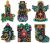 Design Works Plastic Canvas Ornament Kit 3.5 inch X4 inch 6 Per Pkg Christmas Fantasy 14 Count 