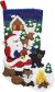 Bucilla Felt Stocking Applique Kit 18 inch Long Santa S Black Bear Cabin