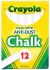 Crayola Anti Dust Chalk White 12 Per Pkg