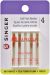 Singer Universal Ball Point Machine Needles Size 11 Per 80 4 Per Pkg