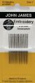 John James Embroidery Hand Needles Size 7 16 Per Pkg