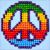 Diamond Dotz Square Diamond Art Kit 3 inch X3 inch Peace Ma