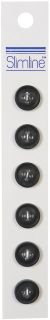 Slimline Buttons Grey 2 Hole 7 16 inch 7 Per Pkg