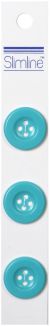 Slimline Buttons Turquoise 4 Hole 3 4 inch 3 Per Pkg