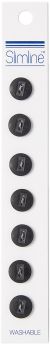 Slimline Buttons Series 1 Black 2 Hole 3 8 inch 7 Per Pkg