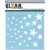 Clear Scraps Stencils 6 Inch X6 Inch Stars