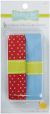 Babyville Boutique Fold Over Elastic 1 inch X2yd each fabric Red W per Dots and Solid Blue