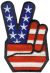 C And D Visionary Patch Peace Finger USA