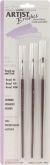 Red Sable Artist Brush Set 3 Per Pkg