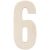 Baltic Birch University Font Letters and Numbers 5.25 Inch 6