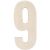 Baltic Birch University Font Letters and Numbers 5.25 Inch 9