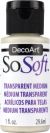 SoSoft Fabric Acrylic Paint Medium 1oz Transparent