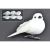 Mushroom Birds W Per Clip 3 Inch 6 Per Pkg White Doves