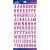 Sticko Alphabet Stickers Hot Pink Glitter Carnival
