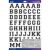Sticko Alphabet Stickers Black Varsity Large