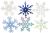 Large Shimmer Snowflakes 2 inch 50 Per Pkg 