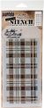 Tim Holtz Layered Stencil 4.125 inch X8.5 inch Plaid