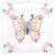 Jack Dempsey Stamped White Quilt Blocks 9 inch X9 inch 12 Per Pkg Butterfly