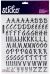 Sticko Alphabet Stickers Brush Black