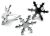 Creative Impressions Metal Paper Fasteners 50 Per Pkg Snowflakes Silver