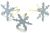 Creative Impressions Painted Metal Paper Fasteners 50 Per Pkg Snowflakes White