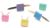 Creative Impressions Painted Metal Paper Fasteners 3mm 100/P Square Pastel