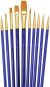 Gold Taklon Super Value Pack Brush Set 10 Per Pkg