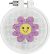 Janlynn/Kid Stitch Mini Counted Cross Stitch Kit 3 inch Round Flower Power 11 Count 