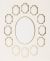 Photo Mat 11 inch X14 inch Double with Multiple Openings Ivory with Gold
