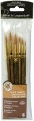 Value Pack Brush Sets Gold Taklon Round 6 Per Pkg