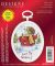 Janlynn Mini Counted Cross Stitch Kit 2.75 inch Oval Let It Snow 18 Count 