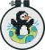 Dimensions/Learn A Craft Counted Cross Stitch Kit 3 inch Round Playful Penguin 11 Count 