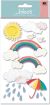 Jolees Vellum Stickers Rainbows