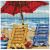 Dimensions Mini Needlepoint Kit 5 inch X5 inch Beach Chair Duo Stitched In Thread