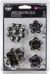 Finnabair Mechanicals Metal Embellishments Flowers 1.5 inch 2 inch 9 Per Pkg